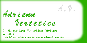 adrienn vertetics business card